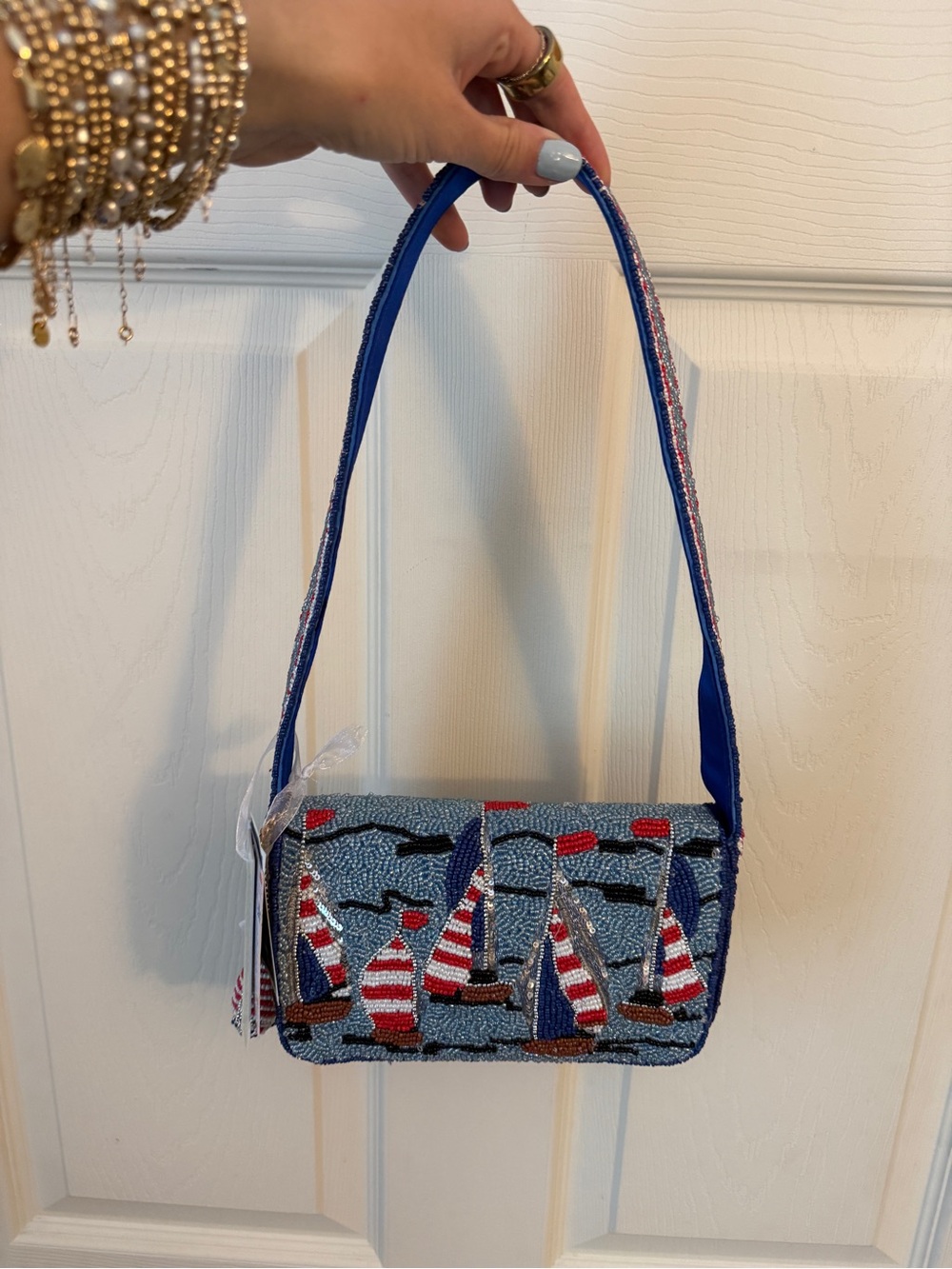 Beaded Sailboat Bag
